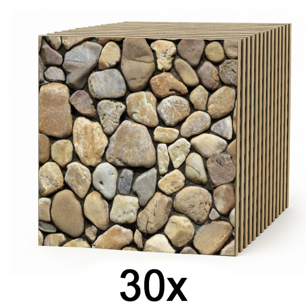 3x 3D akmens imitacijos tapetai (10 vnt.) | STONEBLOCKS