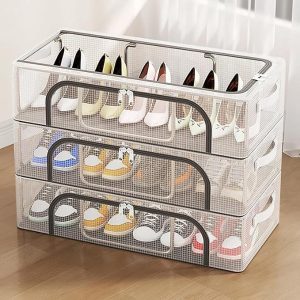 Permatomas sukraunamas batų laikymo dėklas | DURASTOR